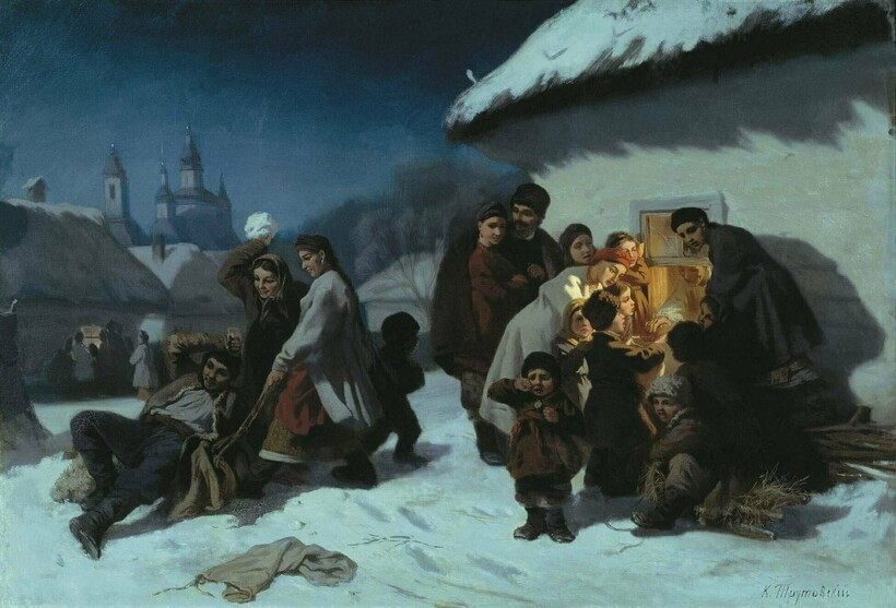 «Колядки в Малороссии», 1864. Константин Трутовский 