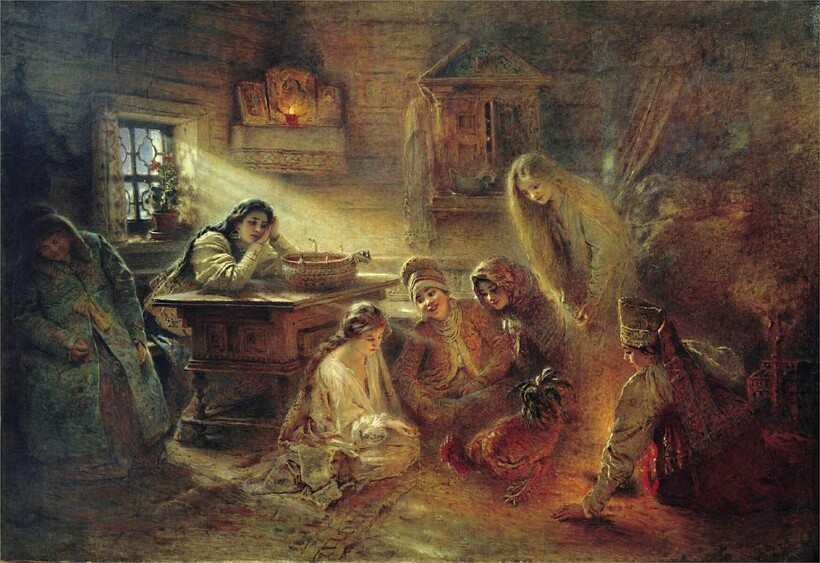 «Святочные гадания», 1905. Константин Маковский 