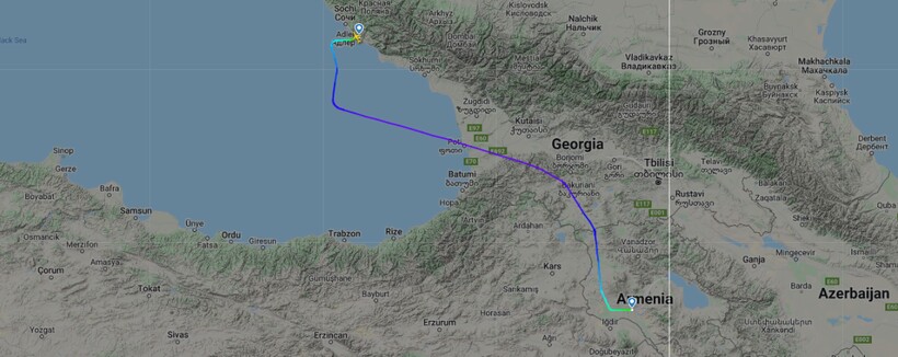 Рейс WZ4329 от Red Wings. Фото: flightradar24.com Рейс WZ4329 от Red Wings. Фото: flightradar24.com