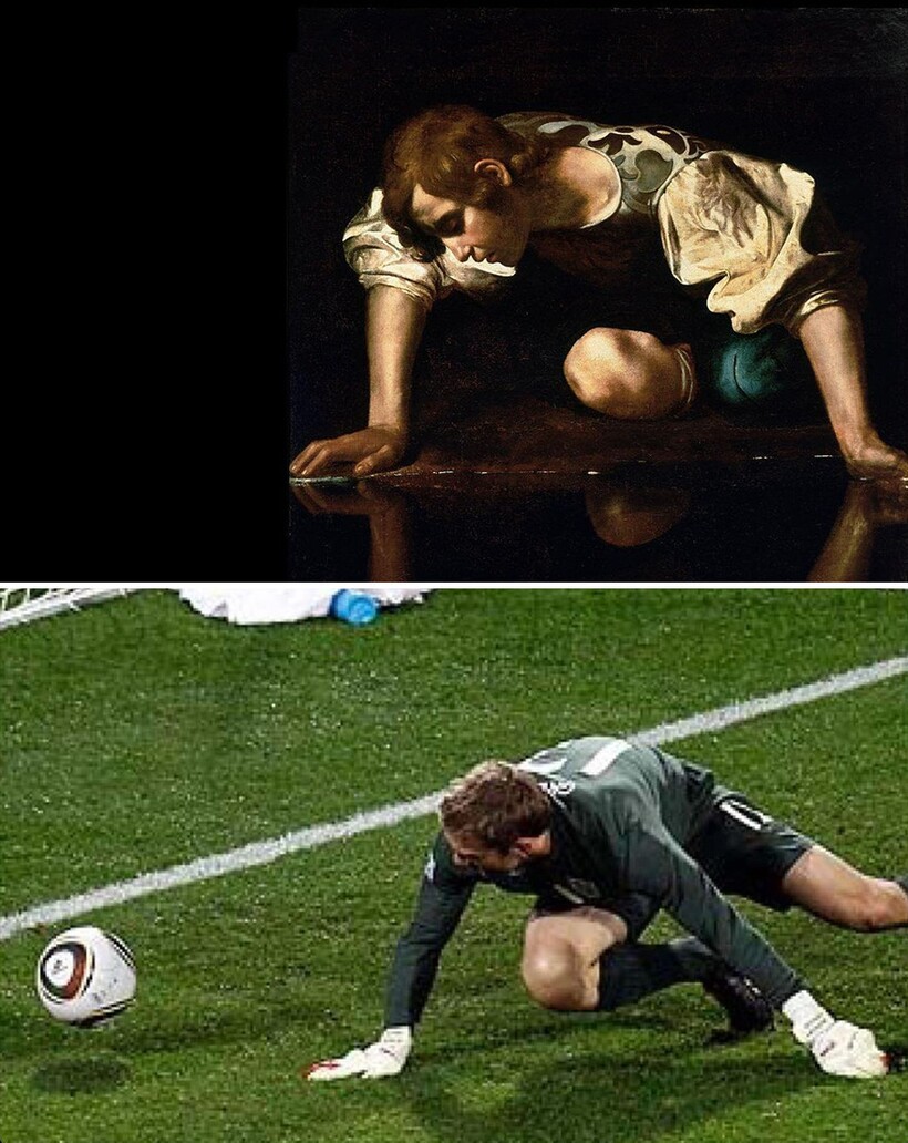 12 уморительных фото, на которых подловили сходство между искусством и спортом