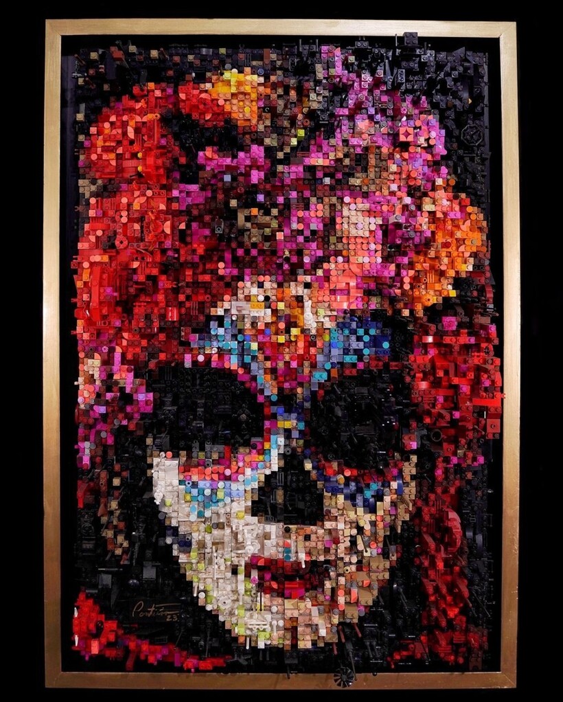 Мексиканский художник воссоздает знаменитые картины из тысяч деталей LEGO